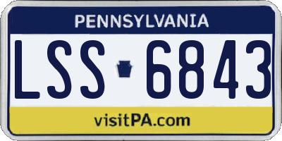 PA license plate LSS6843