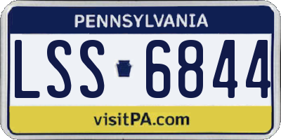 PA license plate LSS6844