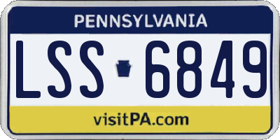 PA license plate LSS6849