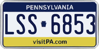 PA license plate LSS6853