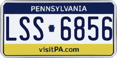 PA license plate LSS6856