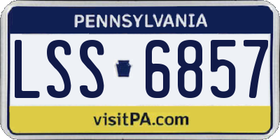 PA license plate LSS6857