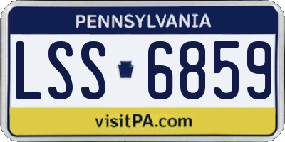 PA license plate LSS6859