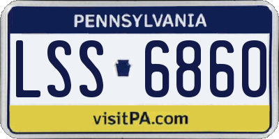 PA license plate LSS6860