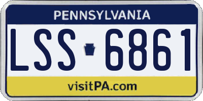 PA license plate LSS6861