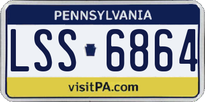 PA license plate LSS6864