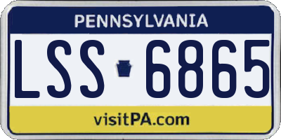 PA license plate LSS6865