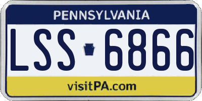 PA license plate LSS6866