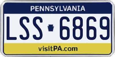 PA license plate LSS6869