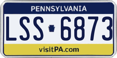 PA license plate LSS6873