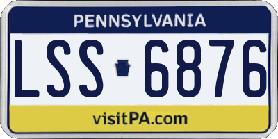 PA license plate LSS6876