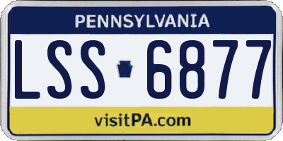 PA license plate LSS6877