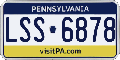 PA license plate LSS6878