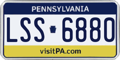 PA license plate LSS6880
