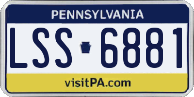 PA license plate LSS6881