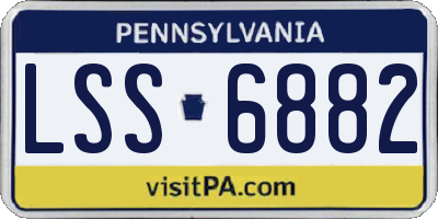 PA license plate LSS6882