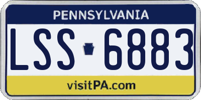 PA license plate LSS6883