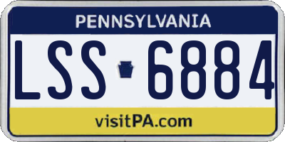 PA license plate LSS6884