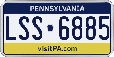 PA license plate LSS6885