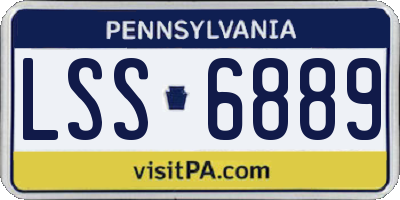 PA license plate LSS6889