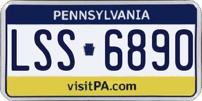 PA license plate LSS6890