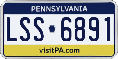 PA license plate LSS6891