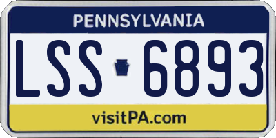 PA license plate LSS6893