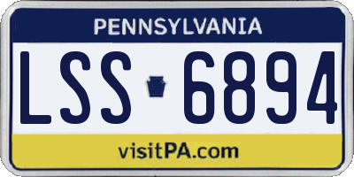 PA license plate LSS6894