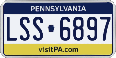 PA license plate LSS6897