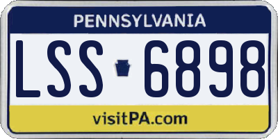 PA license plate LSS6898