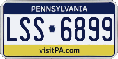 PA license plate LSS6899