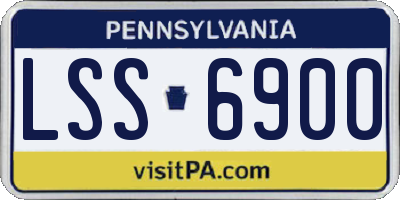 PA license plate LSS6900