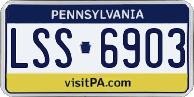 PA license plate LSS6903