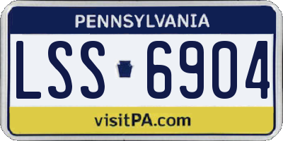 PA license plate LSS6904
