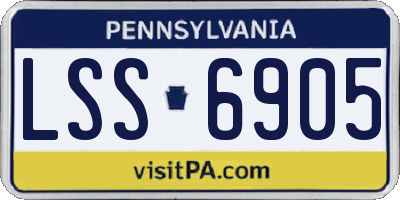 PA license plate LSS6905