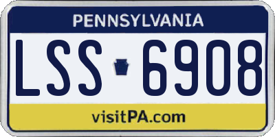 PA license plate LSS6908
