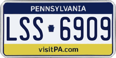PA license plate LSS6909