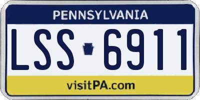 PA license plate LSS6911