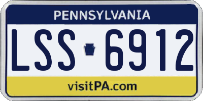 PA license plate LSS6912