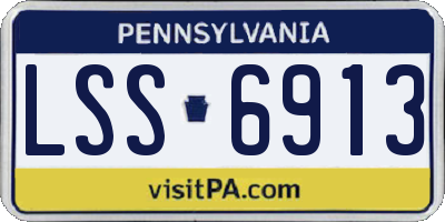 PA license plate LSS6913
