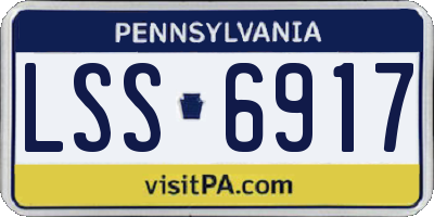PA license plate LSS6917