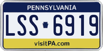 PA license plate LSS6919