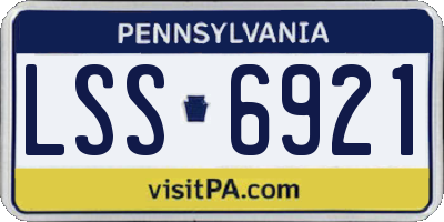 PA license plate LSS6921