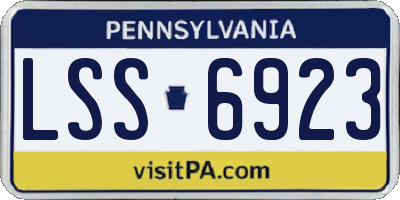 PA license plate LSS6923