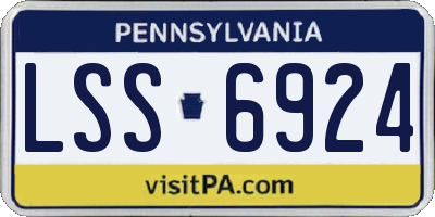 PA license plate LSS6924