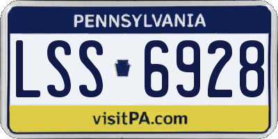 PA license plate LSS6928