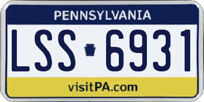 PA license plate LSS6931