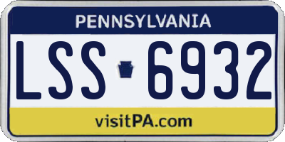 PA license plate LSS6932