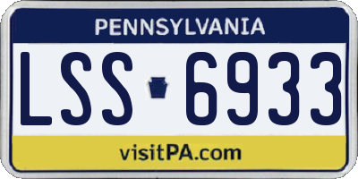 PA license plate LSS6933