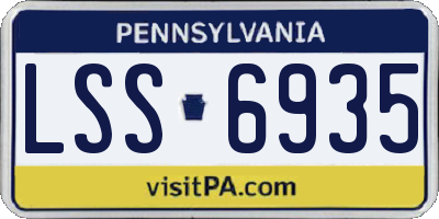 PA license plate LSS6935